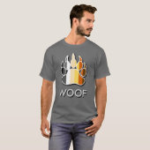 Cool Gay Beer Pride Flag Beer Paw WOOF T-shirt (Voorkant volledig)