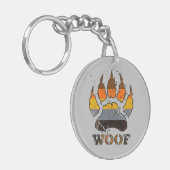 Cool Gay beer pride Verdrietig beer paw woof Sleutelhanger (Voorkant Links)