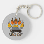 Cool Gay beer pride Verdrietig beer paw woof Sleutelhanger (Achterkant)