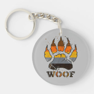 Cool Gay beer pride Verdrietig beer paw woof Sleutelhanger