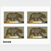 Cool Gay Beren Pride Beer Pride Flag WOOF Rechthoekige Sticker (Vel)