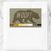 Cool Gay Beren Pride Beer Pride Flag WOOF Rechthoekige Sticker (Tas)