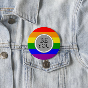 Cool Gay Pride Flag ben jij Ronde Button 7,6 Cm