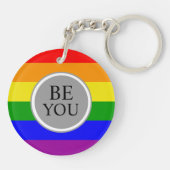 Cool Gay Pride Flag ben jij Sleutelhanger (Achterkant)