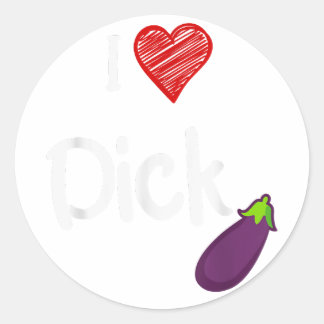 Cool Gay Pride Quote I Love Dick Funny Gay Pride Ronde Sticker