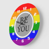 Cool Gay Pride Vlag Wees Jezelf Grote Klok (Hoek)
