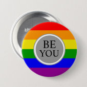Cool Gay Pride Vlag Wees jezelf Ronde Button 7,6 Cm (Voorkant /achterkant)