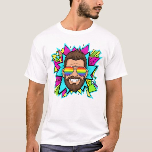 Cool Gay T-Shirt | Gay Pride Shirt for Men | LGBTQ (Voorkant)