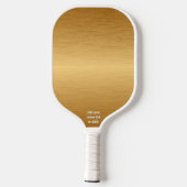 Cool geborsteld Metallic Gold Design Aangepaste te Pickleball Paddle (Achterkant)