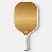 Cool geborsteld Metallic Gold Design Aangepaste te Pickleball Paddle (Voorkant)