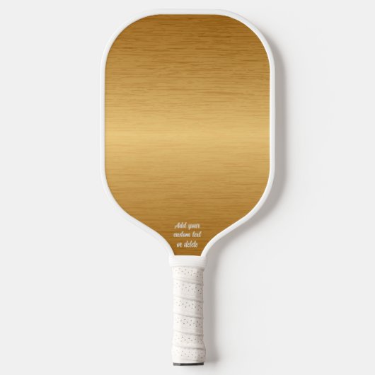 Cool geborsteld Metallic Gold Design Aangepaste te Pickleball Paddle (Voorkant)