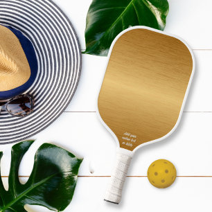 Cool geborsteld Metallic Gold Design Aangepaste te Pickleball Paddle
