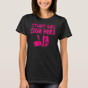 Cool gebroken arm cadeau voor vrouwen Funny Stunt T-shirt