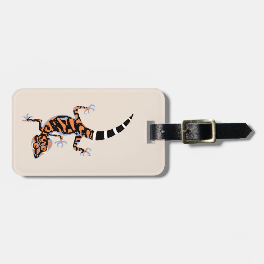 Cool GECKO - Bedreigd dier - Hagedis - Natuur Bagagelabel (Voorkant horizontaal)