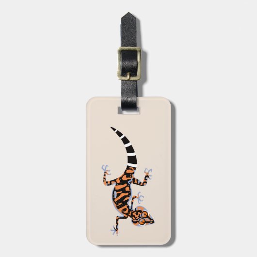 Cool GECKO - Bedreigd dier - Hagedis - Natuur Bagagelabel (Voorkant verticaal)