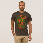 Cool Gecko Lizard Colorful Graphic Print T-shirt (Voorkant volledig)