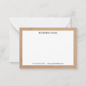 Cool Gedrukte Kraft Witte Zakelijke Notitiekaartje (Voorkant)