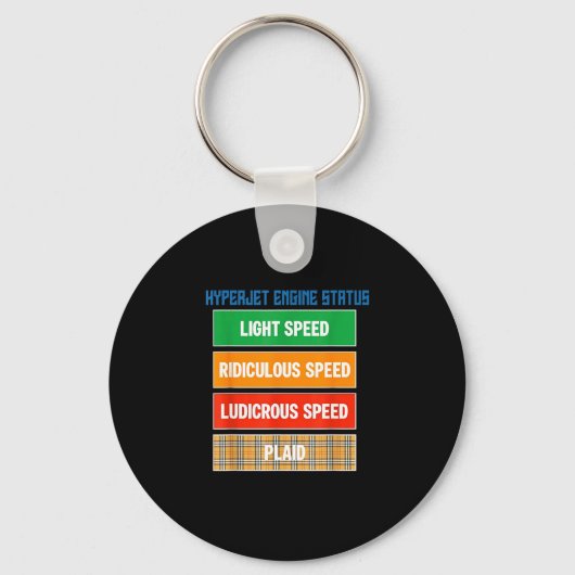 Cool Geek Nerdy Hyperjet Motor Status Belachelijke Sleutelhanger (Voorkant)