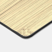 Cool geel bamboe houtprint Jouw naam Bezetting Bureaumat (Hoek)