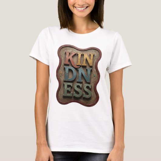 Cool Geel VRIENDELijkheid Statement Design T-shirt (Voorkant)