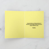 Cool Geel & Zwart Pinguïn Man 60e Verjaardag Kaart (Binnen)