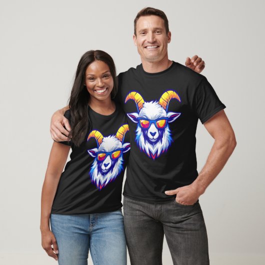 Cool Geit met Zonnebril T-Shirt – Grappig Chill An (Unisex)