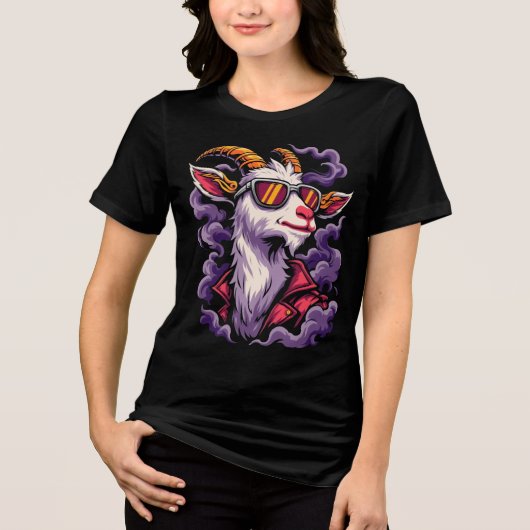 Cool Geit met Zonnebril T-Shirt – Grappig Chill An (Voorkant)