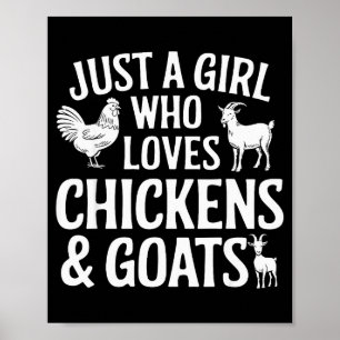 Cool geit ontwerp voor meisjes vrouwen dier boerde poster
