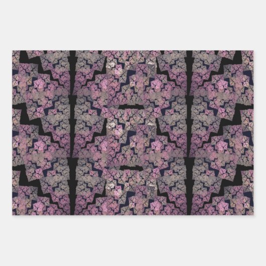 Cool gekleurd glas - fractale kunst inpakpapier vel (Voorkant 2)