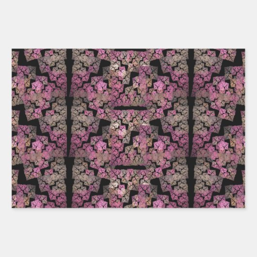 Cool gekleurd glas - fractale kunst inpakpapier vel (Voorkant)