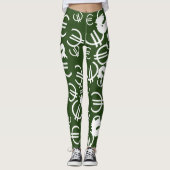 Cool geld euro dollars patroon leggings (Voorkant)
