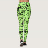 Cool geld euro dollars patroon leggings (Achterkant)