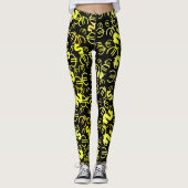 Cool geld euro dollars patroon leggings (Voorkant)