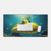 Cool gele onderzeeër bureaomat! bureaumat (Keyboard & Muis)