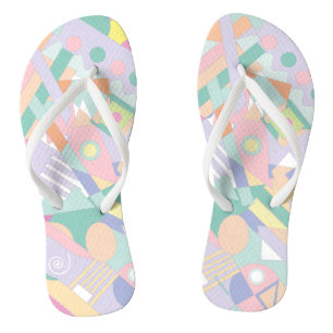 Cool Geometric Abstract Fun Graphic Teenslippers