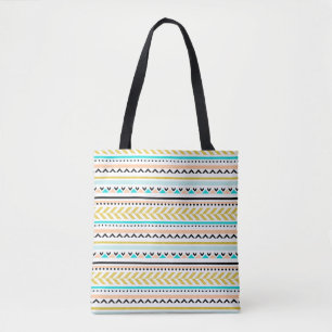 Cool Geometric Aztec Geïnspireerd patroon Tote Bag