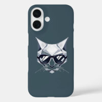Cool Geometric Cat iPhone Case - Nauwelijks aanwez