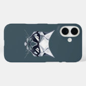 Cool Geometric Cat iPhone Case - Nauwelijks aanwez (Achterkant (horizontaal))