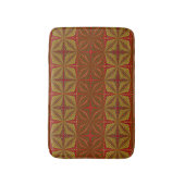Cool Geometric Earthy Brown Yellow Ethnic Tribal Badmat (Voorkant Verticaal)