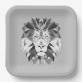 Cool Geometric Lion Head Paper Bord (Voorkant)