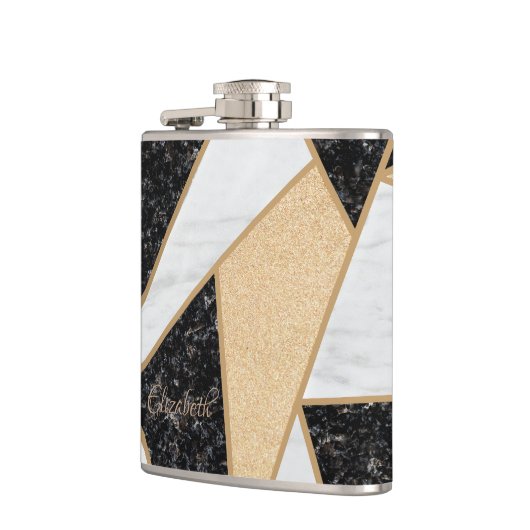 Cool Geometric Marble Texture Heupfles (Links)