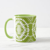 Cool Geometric Pattern Lime Green Batik Stropdas-D Mok (Links)