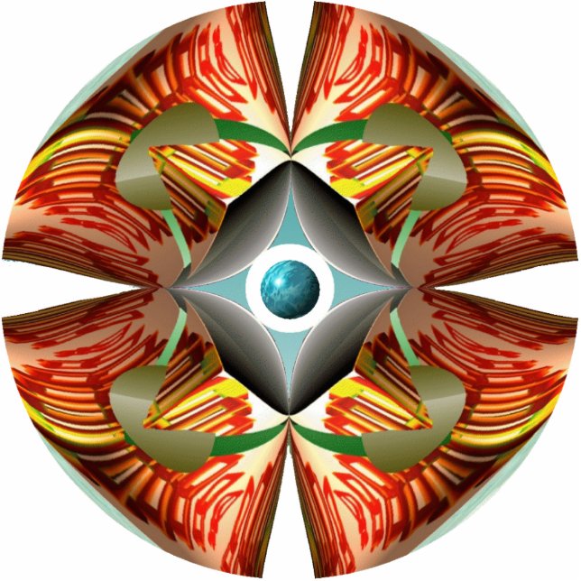 Cool Geometric Sleutelhanger Sculpture Fotobeeldje Sleutelhanger (Voorkant)