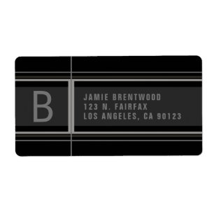 Cool Geometric Stylized Return Address Etiket