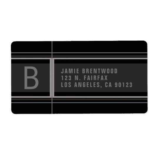 Cool Geometric Stylized Return Address Etiket (Voorkant)
