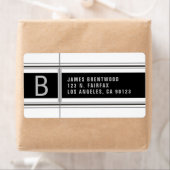 Cool Geometric Stylized Return Address Etiket (Insitu)