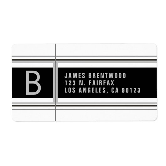 Cool Geometric Stylized Return Address Etiket (Voorkant)