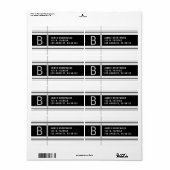 Cool Geometric Stylized Return Address Etiket (Full Sheet)