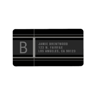 Cool Geometric Stylized Return Address Etiket