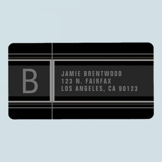 Cool Geometric Stylized Return Address Etiket